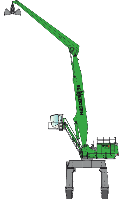Umschlagbagger für den Hafen SENNEBOGEN 875 E Hybrid Raupenportal